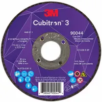 Ceramic cut-off wheel for carbon and stainless steel. Type 27 design with 36 grit. Measures 4-1/2" diameter, 1/8" thickness, 7/8" arbor. Used in metal fabrication, maintenance, and repair for cutting ferrous metals