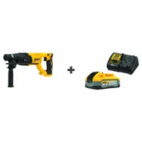 DEWALT Cordless Rotary Hammer,Bonus Starter Kit: D-Handle, 20V DC, SDS-Plus, 2 1/2 in max, 5.0 Ah (MPN DCH133B)