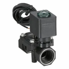 This 2-way, 2-position normally closed solenoid valve features a 1/2 in pipe size and operates on 120V AC. It is designed for remote pilot operation and includes a dust-tight coil enclosure. Typical applications include fluid control in industrial automation, process control, and instrumentation systems.