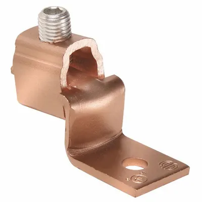 BURNDY KLU125 Straight Mechanical Lug with Offset Tongue - Straight Mechanical Lugs with Offset Tongues