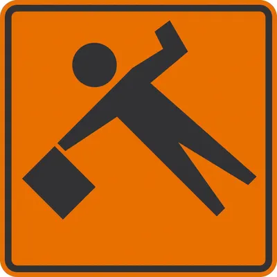 LYLE G-16249-HI_36x36 Flagger Ahead Sign - Flagger Ahead Signs
