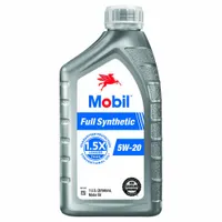MOBIL full synthetic gasoline engine oil, SAE 5W-20, in a 1 qt size. Biodegradable formulation with Dexos Rating 1. Suitable for gasoline engines in SUVs