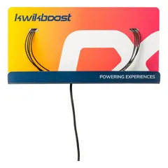 Wall-mount charging station for device charging in commercial or public spaces. Includes four 9-inch Type C cables. Features custom graphics for branding.