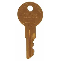 Replacement key for Siemens Key Release Operators in the Class 52 series. Key code 501CH. Used to lock or unlock selector switches in industrial control panels, allowing only authorized personnel to change switch positions