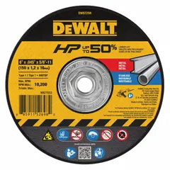 Type 1 cut-off wheel for carbon and stainless steel. Aluminum oxide construction with 60 grit. Dimensions: 6" diameter, 0.045" thickness, 5/8"-11 arbor. Suitable for fabrication, maintenance, and metalworking tasks.