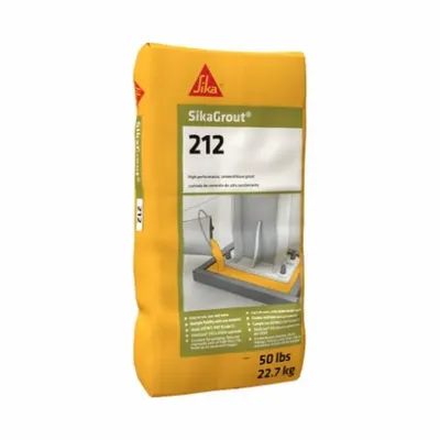 SIKA Grout: SikaGrout 212, 50 lb Container Size, Bag, 28 day Full Cure Time