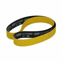 Ceramic abrasive belt with Y weight polyester backing for cool cutting on all metals. 36 grit for aggressive stock removal. Suitable for grinding and finishing steel, stainless steel, and other alloys in metalworking applications