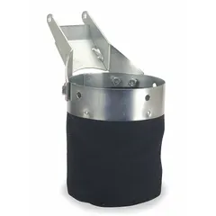 Canvas chain basket with 20-foot capacity for lifting and transporting loads. Used in material handling applications such as warehouses and manufacturing facilities for secure load containment.