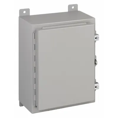 WIEGMANN Enclosure: Steel, 30 in x 24 in x 12 in, NEMA 12/13, Solid Cover - Steel Dust-Tight Enclosures