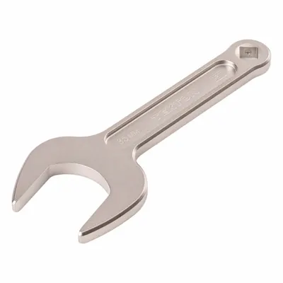 TEKTON Open End Wrench: Chromium Molybdenum Steel, Satin, 35 mm Head Size - Metric, Single End, Open End Wrenches