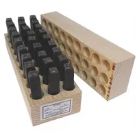 YOUNG BROS. STAMP WORKS Hand Stamp Kit: A thru Z/A thru Z, Period/Period (.), 3/8 in Character Ht (MPN 08273)