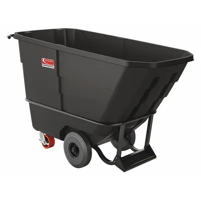SUNCAST COMMERCIAL Steel-Reinforced Plastic Tilt Truck, 1,350 lb Capacity, Black - Steel-Reinforced Plastic Tilt Trucks