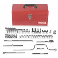 PROTO Socket Wrench Set: 3/8 in Drive, 57 Piece, 12-Point, Metric, 6 mm to 22 mm (MPN J52226A)