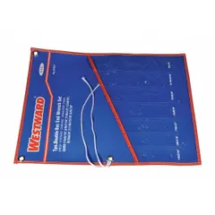 Pouch designed to hold and organize accessories for Westward power tools. Fits the 4YR19 model. Suitable for industrial and workshop environments.