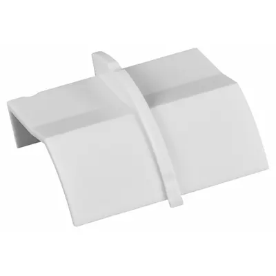 D-LINE CP22QSW End Cap for Quarter Round Raceway, 1 in x 1 in, Plastic, White - Couplings for Nonmetallic Single-Channel Raceways