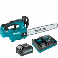 MAKITA Chainsaw Kit: 16 in Bar Lg, Top Handle, Auto Chain Oiler, 5.0 Ah Battery Capacity, 40 V (MPN GCU03M1)