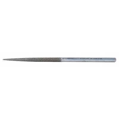 STRAUSS Habilis File: Square, 120_140 Grit, 4 33071/100000 in Lg without Tang, 1/4 in Wd - Diamond-Coated Needle Files