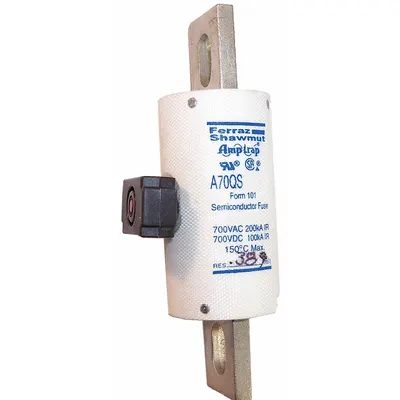 MERSEN Semiconductor Fuse: A70QS Series, Fast-Acting, 250 A, 700 V AC, 700 V DC DC Volt Rating - Fast-Acting Bolt-On Fuses