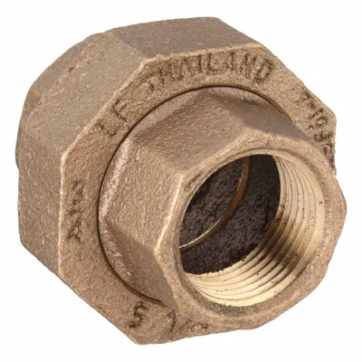OEM Brass Pipe Union, 3/4 in x 3/4 in, Class 125, 200 psi - Threaded Low-Pressure Pipe Fittings for Potable Water