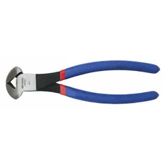 These general purpose nippers are designed for cutting wire and small fasteners up to 2.3 mm in thickness. The steel construction with plastic handles provides a secure grip. With a 30 mm jaw width, they are suitable for electrical, maintenance, and light industrial tasks requiring flush cuts.