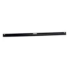 Steel wall-mount rail with black finish, 23 1/2 in overall length and 1 1/4 in overall width. Designed for mounting Tip Out Bins in workshops, garages, and industrial storage areas to organize small parts and reduce clutter.