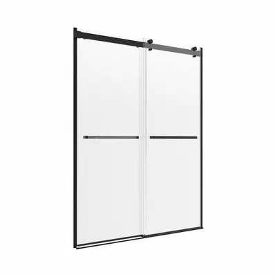FOREMOST Shower Door: 55 in Min. Door Wd, 59 in Max. Door Wd, 76 in Overall Ht - Double-Sliding Shower Doors