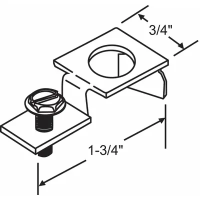 OEM APPROVED VENDOR Hanging Door Pivot Bracket, 3/4 in Wd, 17/32 in Ht, MPN 7-226-5 - Hanging Door Pivots