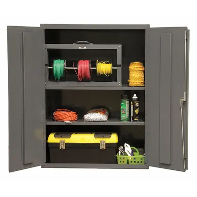 DURHAM MFG 2600-2S-95 Industrial Shelf Cabinet, 36x18x48 in, Gray - Industrial Shelf Cabinets