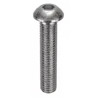 Socket Head Cap Screw: M8x1.25 Thread Size, 40 mm Lg, Button, NL-19, Stainless Steel, 18-8, 10 PK (MPN FBMBHSCAPS812540P10)