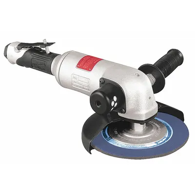 DYNABRADE Air Angle Grinder: 7 in Wheel Dia, 2 hp Horsepower, 6,000 RPM Max. Speed - Extended Reach Air-Powered Angle Grinders