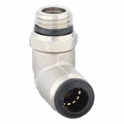 AIGNEP USA Nickel-Plated Brass Tube Fitting, 8 mm OD x 1/4 in, 5 Pack - Nickel-Plated Brass Tube Fittings