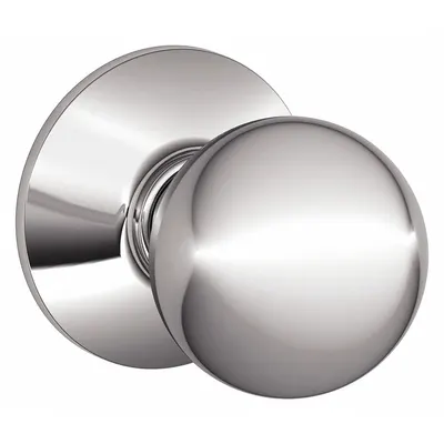 SCHLAGE F10 ORB 625 Passage Knob Lockset, Chrome, Orbit Style - Passage Knob Locksets