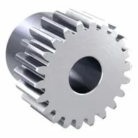 Spur Gear: Module m 1, 22 Teeth, 8 mm Bore Dia, Stainless Steel, 20° Pressure Angle, Plain Bore (MPN SUS1-22)