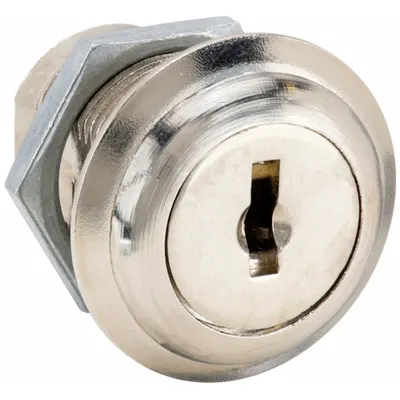 COMPX NATIONAL Cam Lock: Std Keyed Cam Lock, Master Keyed, Zinc Die-Cast, Nickel - Keyed Cam Locks