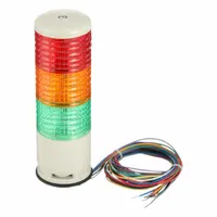 SCHNEIDER Tower Light Assembly: 3 Tier, Green/Orange/Red, Sounder Tier Included, 60 mm Overall Dia (MPN XVC6B35SK)