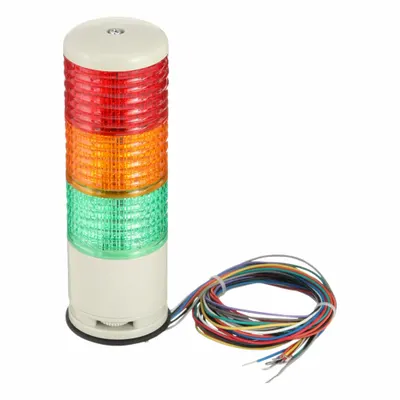 SCHNEIDER Tower Light Assembly: 3 Tier, Green/Orange/Red, Sounder Tier Included - Three-Tier Tower Light Assemblies