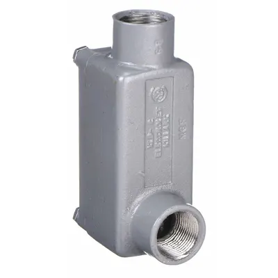 HUBBELL KILLARK Conduit Outlet Body: Aluminum, Powder Coated, X Series, 1 in Trade Size - LB, LL and LR - 90° Elbow Type