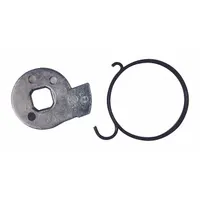 This stop plate assembly is an accessory for keyless access locksets. It provides a mechanical stop to limit door swing and maintain lockset alignment. Suitable for use in commercial and institutional settings where access control is required