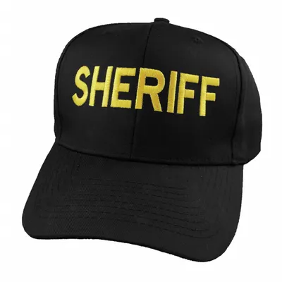 HEROS PRIDE Sheriff Hat: Universal, Black - Brim Hats