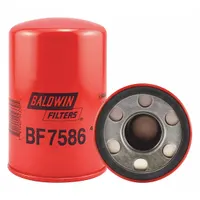 BALDWIN FILTERS Fuel Filter: Spin-On, 3 11/16 in Outside Dia, 1 1/2"-16 Thread Size, Cellulose (MPN BF7586)