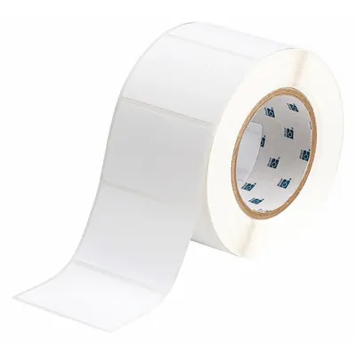 BRADY Pre-Cut Label Stock Roll: 2 in x 3 in, 3 13/64 in x 2 in, Metalized Polyester - Brady Precut Label Rolls