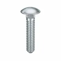 Carriage Bolt: Square Neck, #10-24 Thread Size, 1 in lg, Steel, Grade 2, Zinc-Plated, 100 PK (MPN ZBOLT-437)