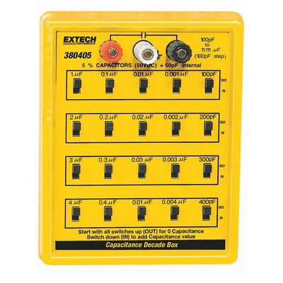EXTECH Capacitance Decade Box: 100 pF to 11.111 uF, 5 Decades - Decade Boxes