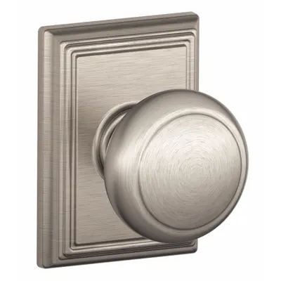 SCHLAGE F10 AND 619 ADD Passage Knob Lockset, Nickel, Addison Style - Passage Knob Locksets