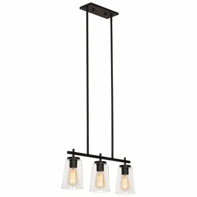 AFX INC. JNNP0523MBBK Joanna Pendant Light, 120V AC, Dimmable, Black Housing - Joanna Pendant Lights