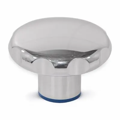 JW WINCO Hand Knob: Fluted, Stainless Steel, M6x1 Thread, 0.83 in Thread Lg - Hygienic Fluted Knobs with Threaded Hole