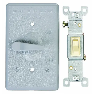 BELL Weatherproof Cover: Die-Cast Zinc, Toggle Switches, 1 Gangs, 4 5/8 in Overall Ht - Aluminum & Zinc Weatherproof Electrical Box Covers