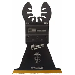 Bi-metal flush cutting blade with 3 11/16 in overall length. Open-back universal OIS mount fits most oscillating tools. Suitable for cutting nail-embedded wood and making flush cuts against surfaces such as door frames or flooring in demolition and renovation work.
