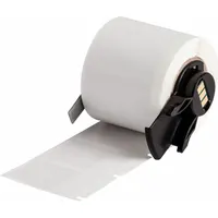 Wraparound Label: 1 1/2 in x 1 in, 1 in, Vinyl, White (Matte), For 10 AWG to 4 AWG Wire Gauge (MPN M6-31-427)