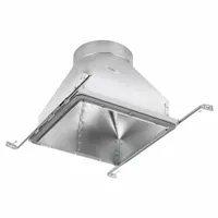 Vent Boot Hanger: Square to Round Adapter Boot, 8 in Dia. 8 in H x 12 in W Collar Size, Steel (MPN SBS-12128 SRA)